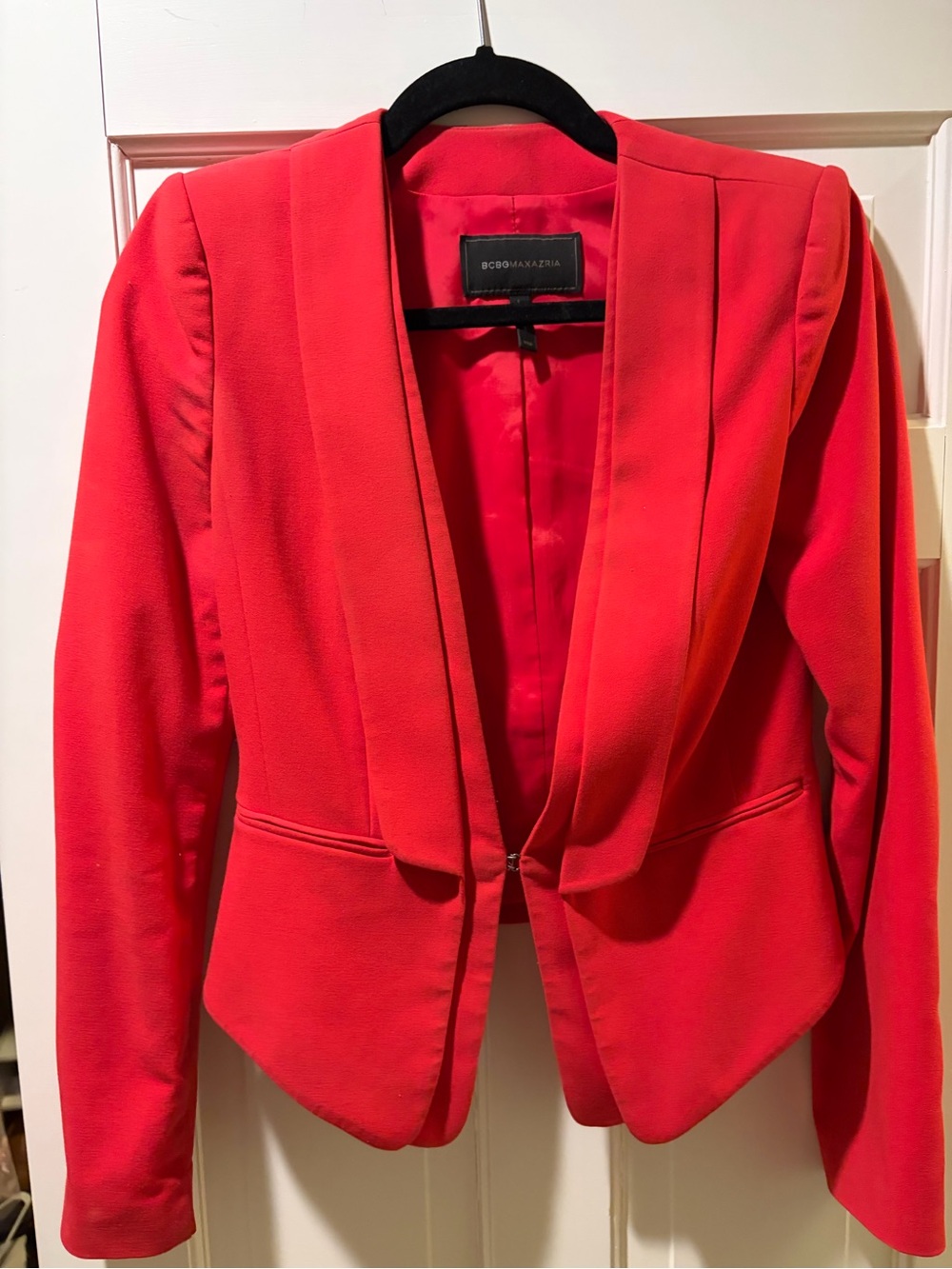 BCBGMAXAZRIA Red Blazer Jacket, Size XXS